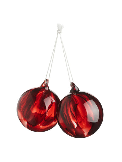 Arket Painted glass baubles (set of 2) at Collagerie