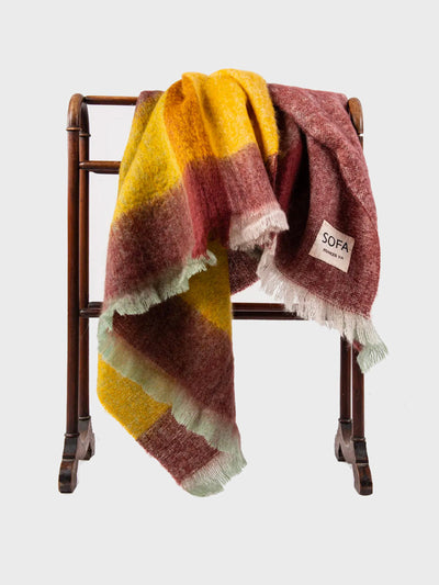 Hadeda Sun mohair blanket at Collagerie