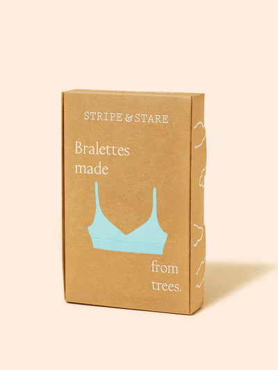 Stripe & Stare Atomizer blue lace bralette at Collagerie