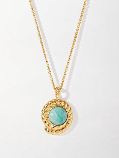 Edge of Ember Azure amazonite necklace at Collagerie