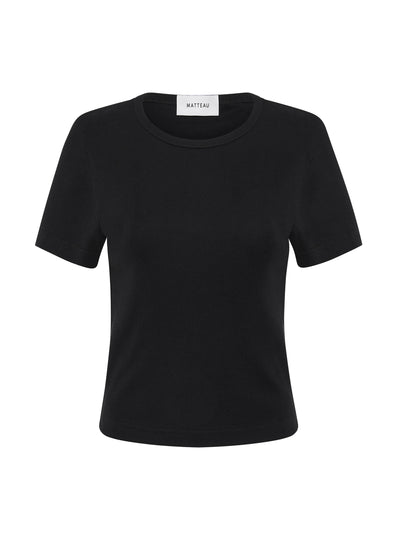 Matteau Black baby tee at Collagerie