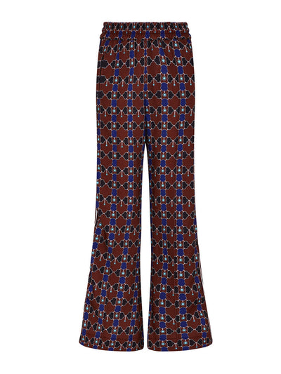 Borgo De Nor Burgundy lock Aubrielle stretch trousers at Collagerie