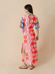 Multicoloured, floral linen Penny maxi dress DRESS - SS24 Borgo De Nor    - Collagerie