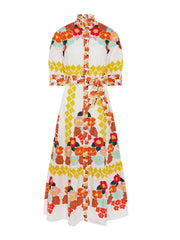 Astro flowers white Marni midi dress DRESS - SS24 Borgo De Nor    - Collagerie