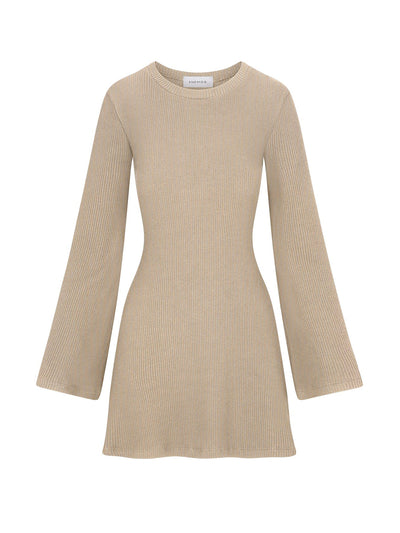 Anemos Bell sleeve rib knit mini dress at Collagerie