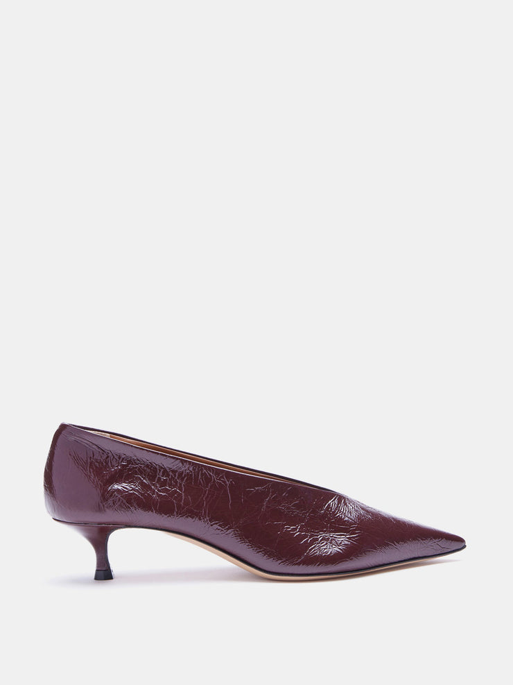 Aubergine naplack babouche kitten heels Footwear Le Monde Beryl    - Collagerie