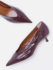 Aubergine naplack babouche kitten heels Footwear Le Monde Beryl    - Collagerie