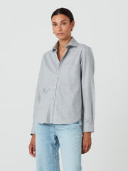 The Grey fine brushed classic shirt