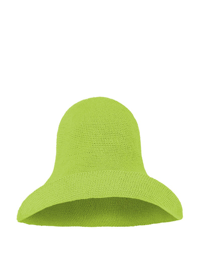 BrunnaCo Bloom crochet sun hat in lime green at Collagerie