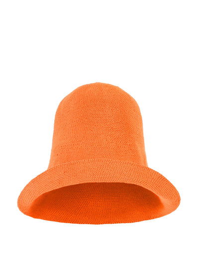 BrunnaCo Bloom crochet sun hat in tangerine orange at Collagerie