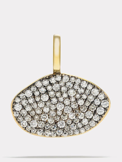 By Pariah Gold and black rhodium diamond cluster pendant at Collagerie