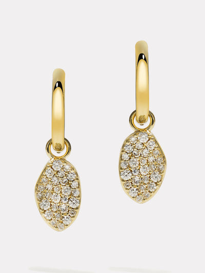 By Pariah Gold diamond cluster drop earrings at Collagerie