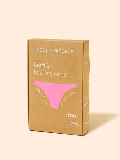 Stripe & Stare Hot pink brazilian knicker at Collagerie