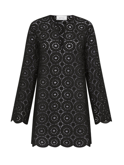 Matteau Black broderie tunic dress at Collagerie