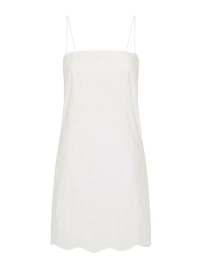 Matteau White floral broderie shift minidress at Collagerie