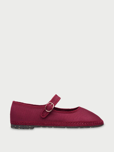 Flabelus Burgundy Barnes Mary Jane flats at Collagerie