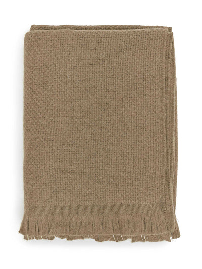 Rebecca Udall Basketweave alpaca throw, natural at Collagerie