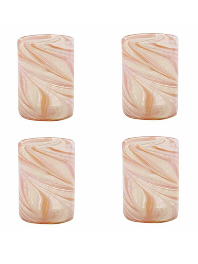 Villa Bologna Bellotto tumblers in pink (set of 4) at Collagerie