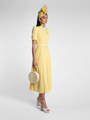 Ahana lemon short sleeve dress