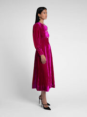 Posey berry velvet dress
