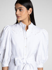 Esther white cutwork dress Clothing Beulah London    - Collagerie