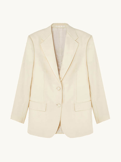 Racil Ivory Bianca tuxedo jacket at Collagerie