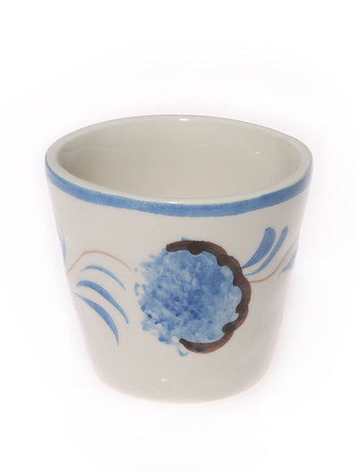 Carolina Irving & Daughters Blue flower espresso cup, set of 4 at Collagerie