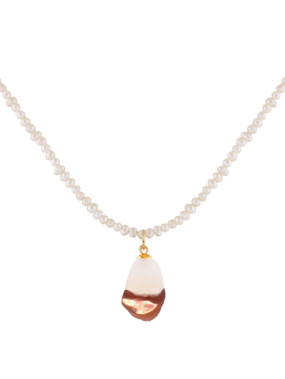 Sandralexandra XL glass baroque pearl necklace at Collagerie