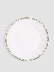 Green Bouclette dinner plate