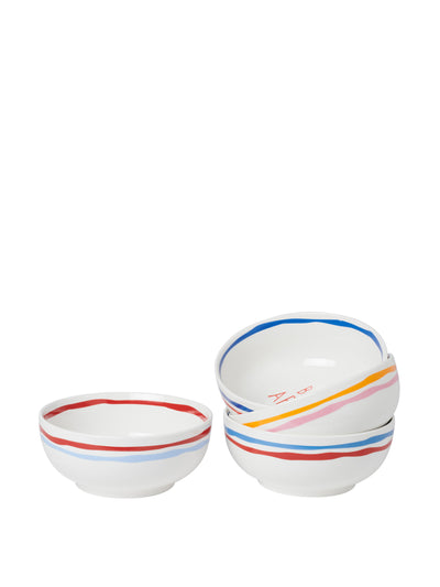 In The Roundhouse Red italian bowls, set of 4 at Collagerie