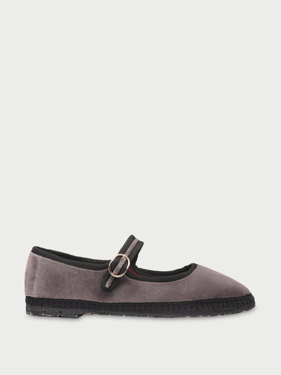 Flabelus Velvet Brida Mary Jane flats at Collagerie