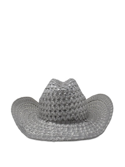 Gigi Burris Silver horsehair braid Britney hat at Collagerie