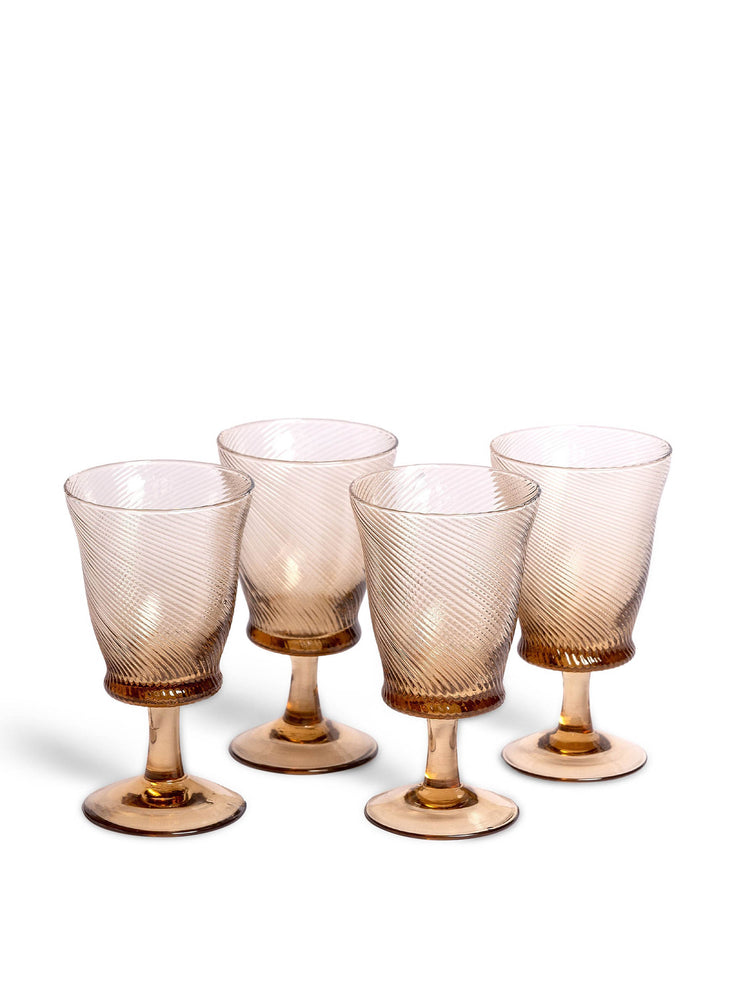 Spiral wine glasses (set of 4)