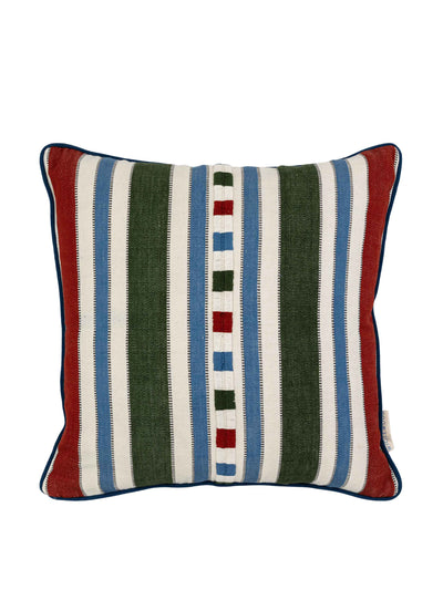 Wicklewood Raya red green square cushion at Collagerie