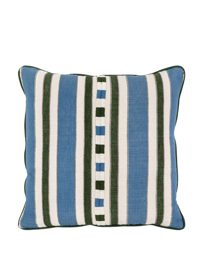 Wicklewood Raya blue green square cushion at Collagerie