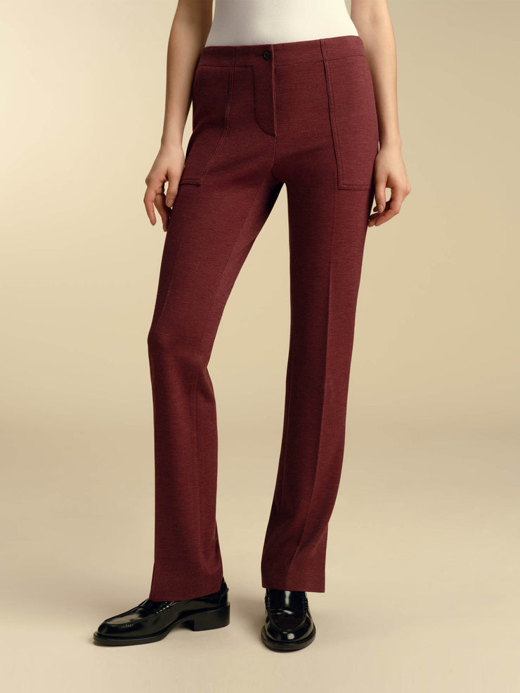 Red jersey mouline lounge pants