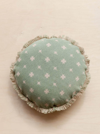 TBCo Cotton cushion cover in sage celestial at Collagerie