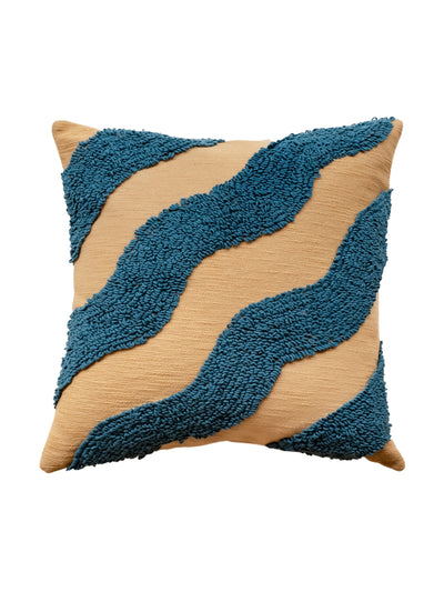 TBCo Textured stone wave cotton cushion cover at Collagerie