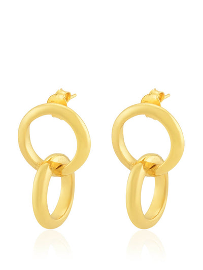 Shyla Jewellery Gold Celestine double hoops at Collagerie