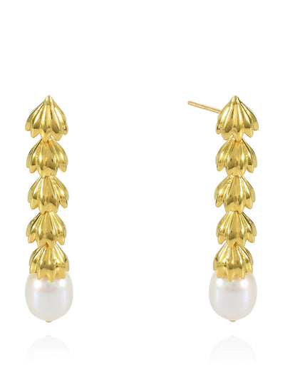 Shyla Jewellery Pearl Chandelier earrings at Collagerie