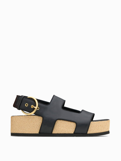 NEOUS Cher platform sandals in black at Collagerie