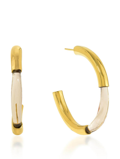 Shyla Jewellery Champagne Chunky hoops at Collagerie