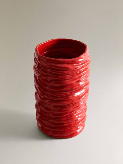 Zara Home x Collagerie Wavy ceramic vase at Collagerie