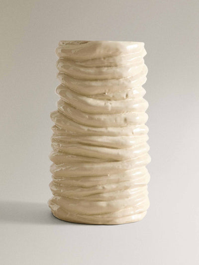 Zara Home x Collagerie Wavy ceramic vase at Collagerie