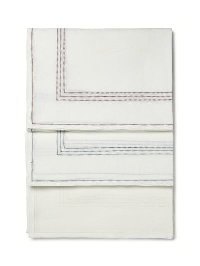 Volga Linen Tablecloth hemstitch ivory white at Collagerie