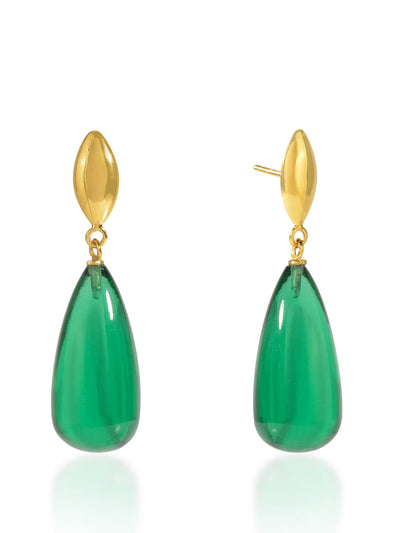 Shyla Jewellery Emerald Corine earrings at Collagerie