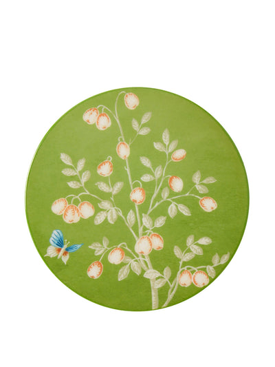 Addison Ross Green chinoiserie coasters, set of 4 at Collagerie