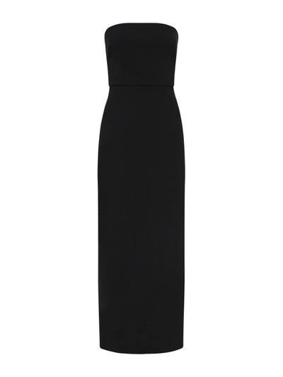 Matteau Black crepe strapless dress at Collagerie