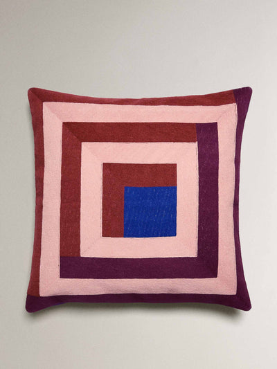 Zara Home x Collagerie Cotton cushion cover with squares at Collagerie