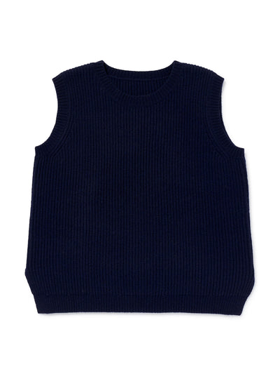 Rae Feather Navy wool Cashel tank at Collagerie